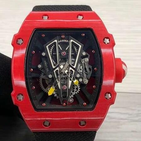 Review Richard Mille RM 27-03 Tourbillon Rafael Nadal Red Carbon mens watch replica - Click Image to Close